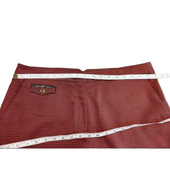 EP Pro Golf Capri Cropped Pants High Rise Checkered Plaid Red Black Womens Sz 14 - Picture 6 of 9